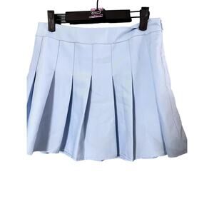 Blue Pleated Mini Skort Light Blue color acadamia look Balletcore Size XL